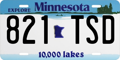 MN license plate 821TSD