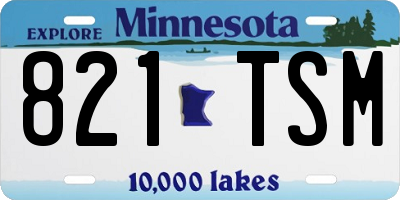 MN license plate 821TSM
