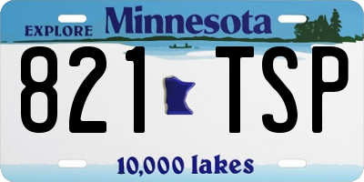 MN license plate 821TSP