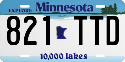 MN license plate 821TTD