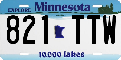 MN license plate 821TTW
