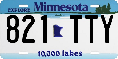 MN license plate 821TTY