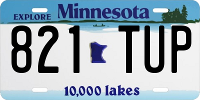 MN license plate 821TUP