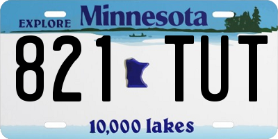 MN license plate 821TUT