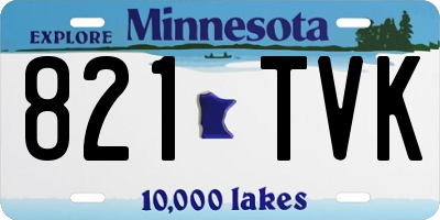 MN license plate 821TVK