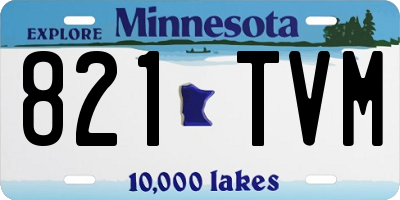 MN license plate 821TVM