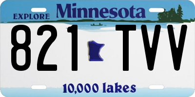MN license plate 821TVV