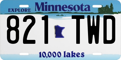 MN license plate 821TWD