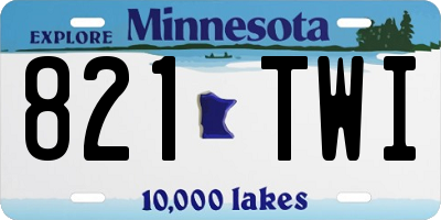 MN license plate 821TWI