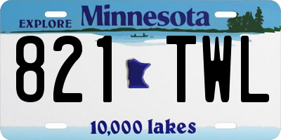 MN license plate 821TWL