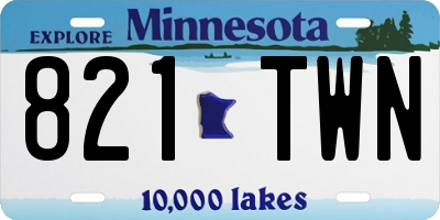 MN license plate 821TWN