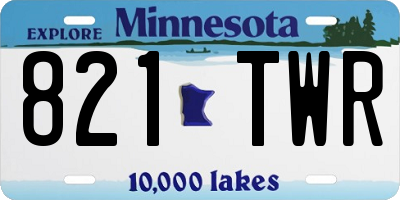 MN license plate 821TWR