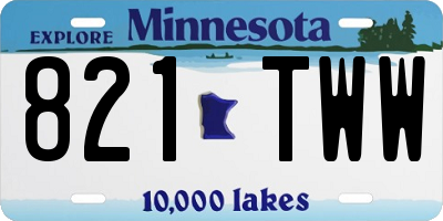 MN license plate 821TWW