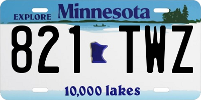 MN license plate 821TWZ