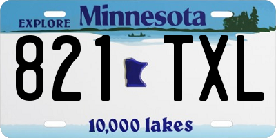 MN license plate 821TXL