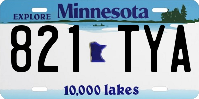 MN license plate 821TYA