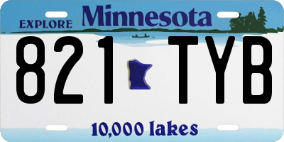 MN license plate 821TYB