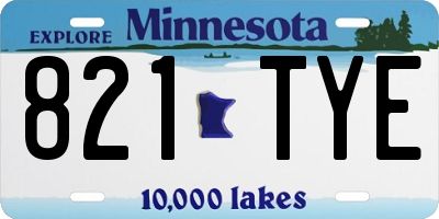 MN license plate 821TYE