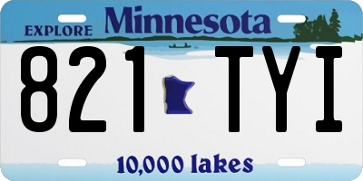 MN license plate 821TYI
