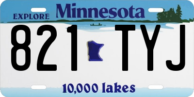 MN license plate 821TYJ
