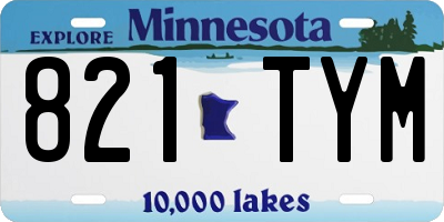 MN license plate 821TYM