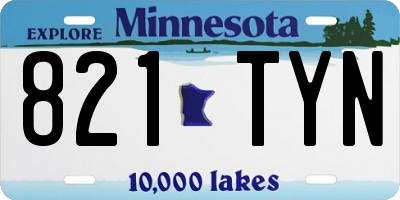 MN license plate 821TYN