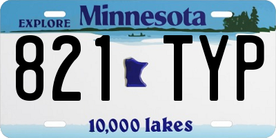 MN license plate 821TYP