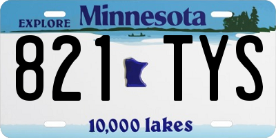 MN license plate 821TYS