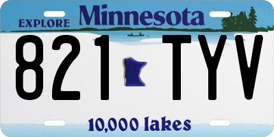 MN license plate 821TYV