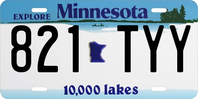MN license plate 821TYY
