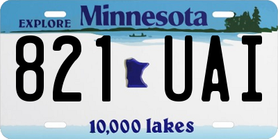 MN license plate 821UAI