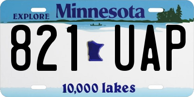 MN license plate 821UAP