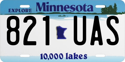 MN license plate 821UAS