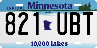 MN license plate 821UBT