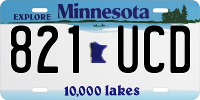 MN license plate 821UCD