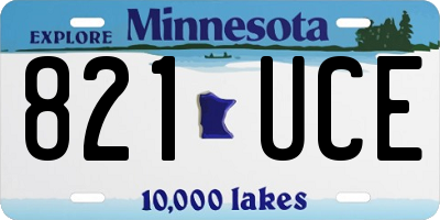 MN license plate 821UCE