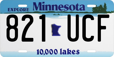 MN license plate 821UCF