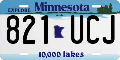 MN license plate 821UCJ