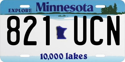 MN license plate 821UCN