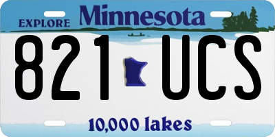MN license plate 821UCS