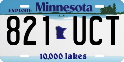 MN license plate 821UCT