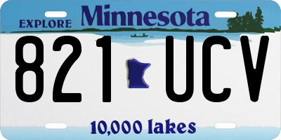 MN license plate 821UCV