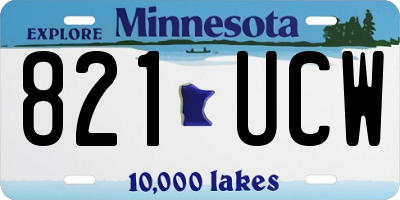 MN license plate 821UCW