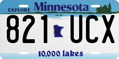 MN license plate 821UCX