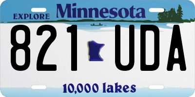 MN license plate 821UDA