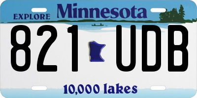 MN license plate 821UDB
