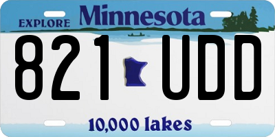 MN license plate 821UDD