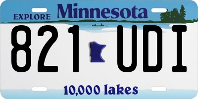 MN license plate 821UDI