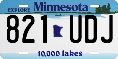 MN license plate 821UDJ