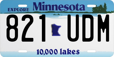 MN license plate 821UDM